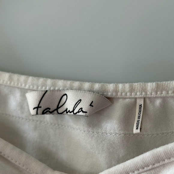 [L] Talula Aritzia Women's White Bustier Corset Style Crop Top - Picture 7 of 10